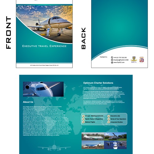 Private Jet brochure illustration for broking company