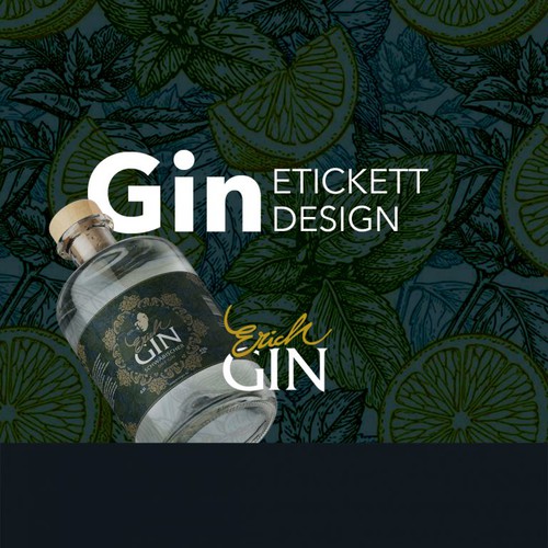 Gin Bottle Etikett Design