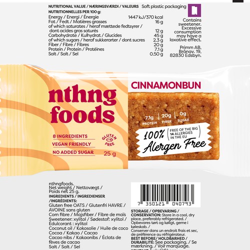 nthngfoods bar packaging
