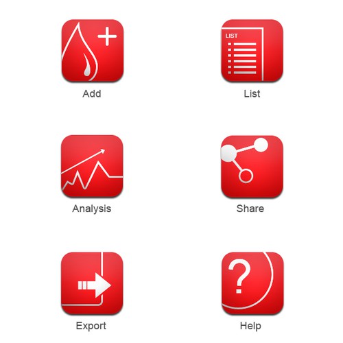 New icons for medical Android App.