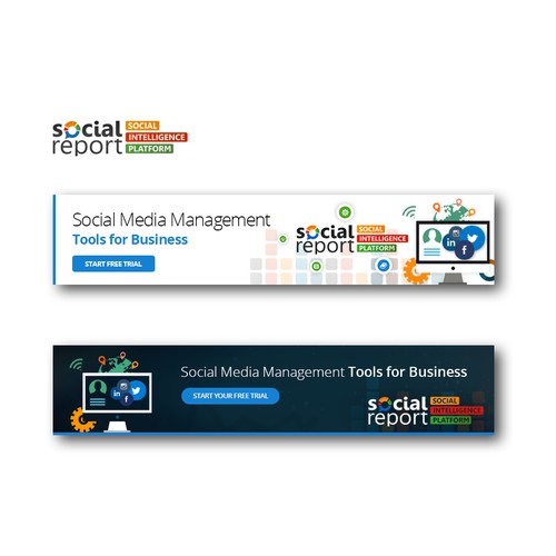 Banner ad for social media platform company