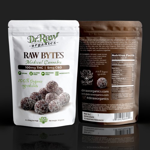 DrRaw Organic Bytes THC, CBD