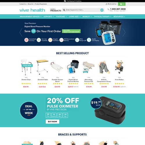 Healthcare Product E commarce website design