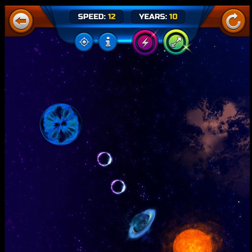 UI Design for Space Physics Puzzle mobile game