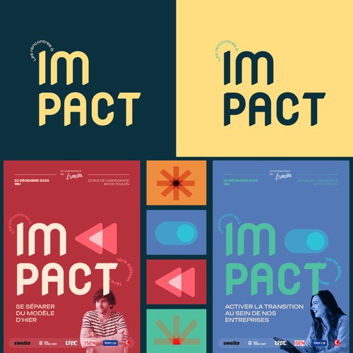 Identité visuelle pour l'événement "Les rencontres à impact"