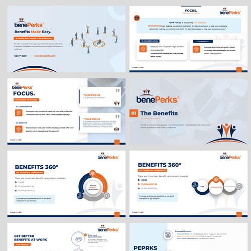 PowerPoint redesign for an Employee Benefits Company