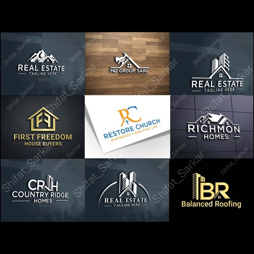 I Will Do Professional Real Estate, Realtor, Property, Mortgage, Building Construction Logo Design