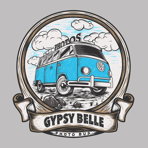 Photo bus logo concept for Gypsy belle