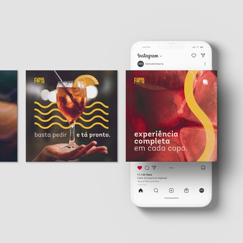 Identidade Visual - Posts - Fatto Drinkeria