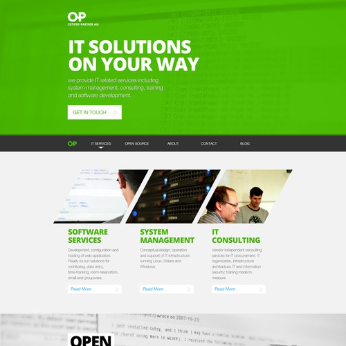 Webdesign for Swiss IT Service and Open Source Company 