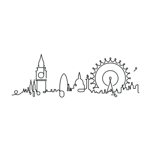 London Skyline Lineart