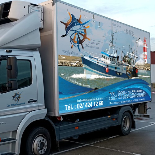 La Mediterranee seafood Art work for truck 