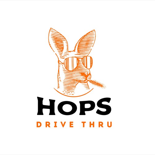 Hops Drive Thru logo design