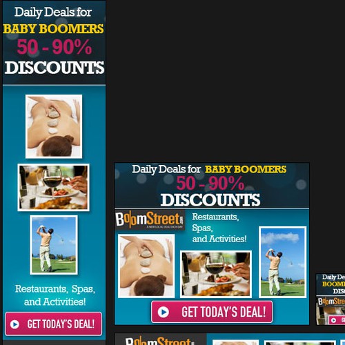 Banner Ads for Daily Deals "Group Buying" Website