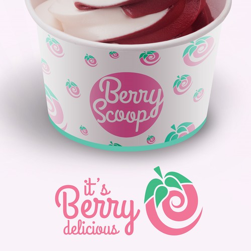 Logo and branding identity design for berry scoop