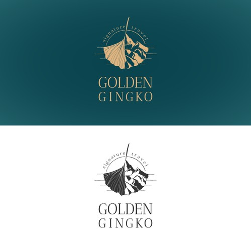 Logo for the Luxury travel brand Golden Gingko