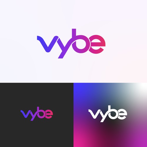 Bold Typography Logo For Vybe Studio