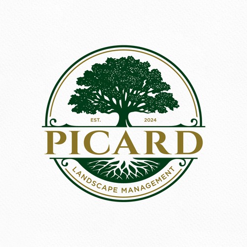 Live Oak Tree Badge Logo