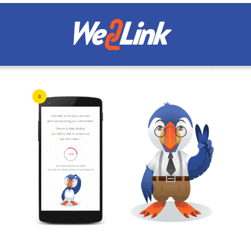 We2Link Company Mascot and Logo Design