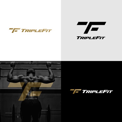 masculine logo for fitness company