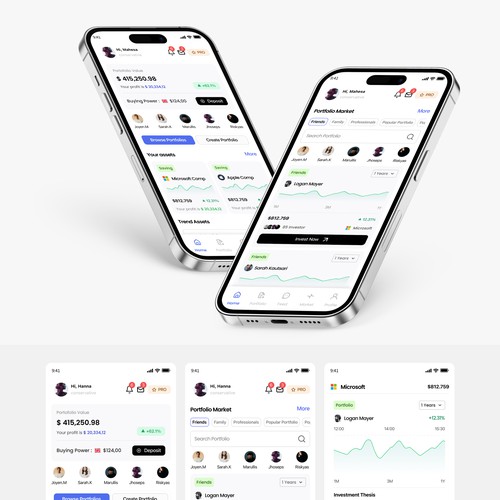 Social investing application design