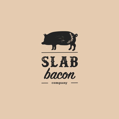 Traditional country logo for bacon company