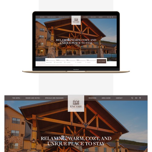 Website Home Page for a Large Hotel Property