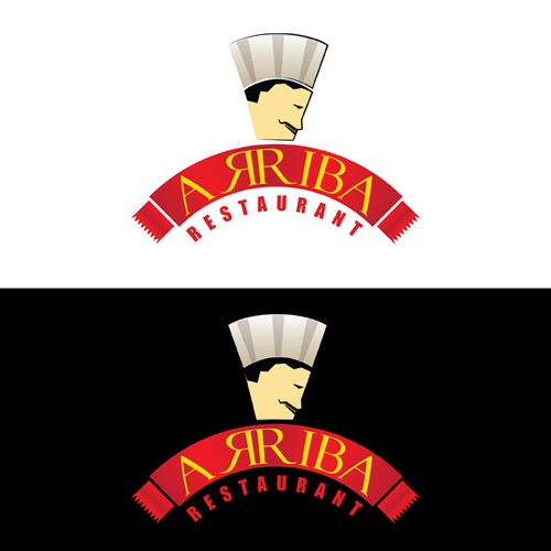 Create a logo for ARRIBA mexican fastfood.