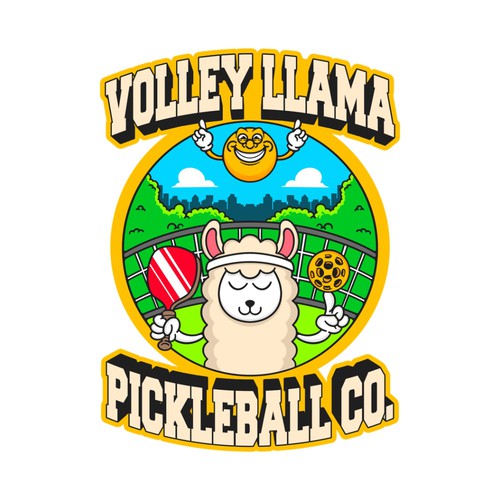Llama Pickeball Logo