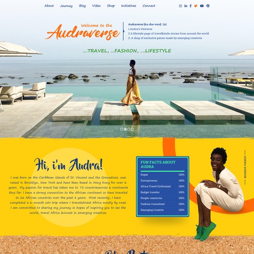 Colorful - travel, fashion, lifestyle web design