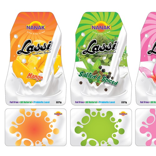 Lassi Drinkable Yogurt Label