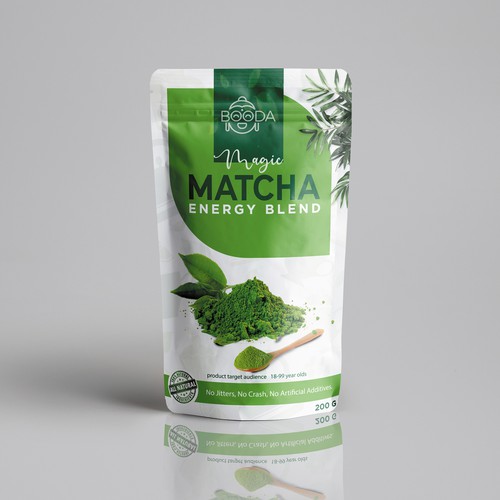 Packet Packaging Design for a Matcha Tea Powder
