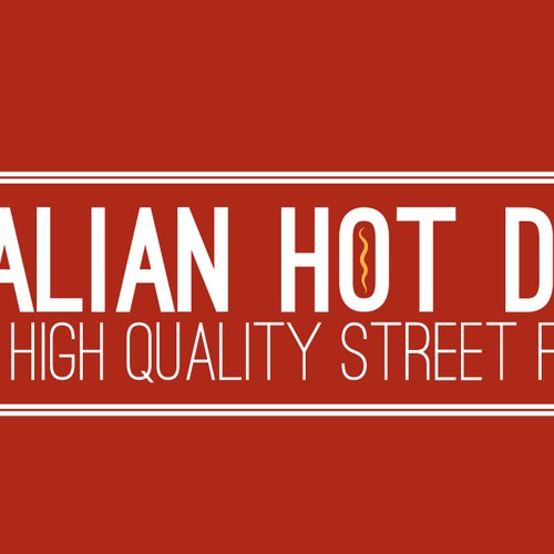 Crea un logo per un hot dog dal gusto italiano. Create a logo for a hot dog by the Italian taste