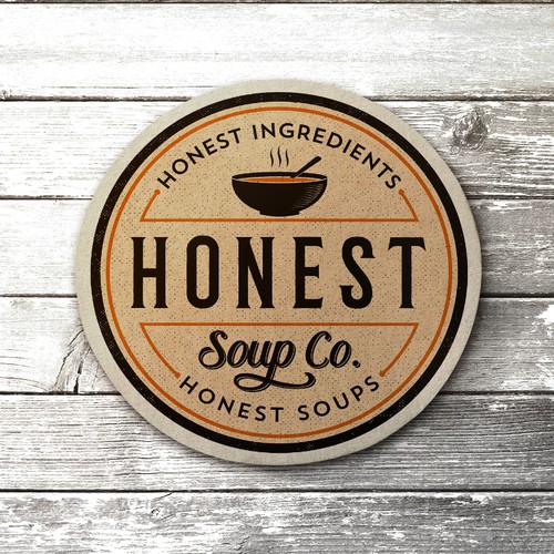 Create a capturing soup label for The Honest Soup Company