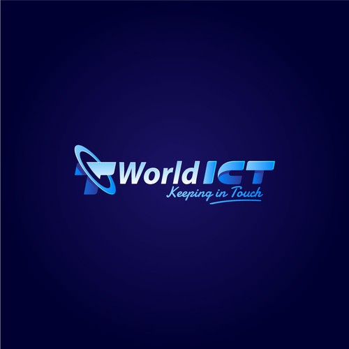 Bold gradient logo concept for T World ICT