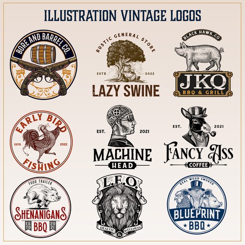 Illustration Vintage Logos