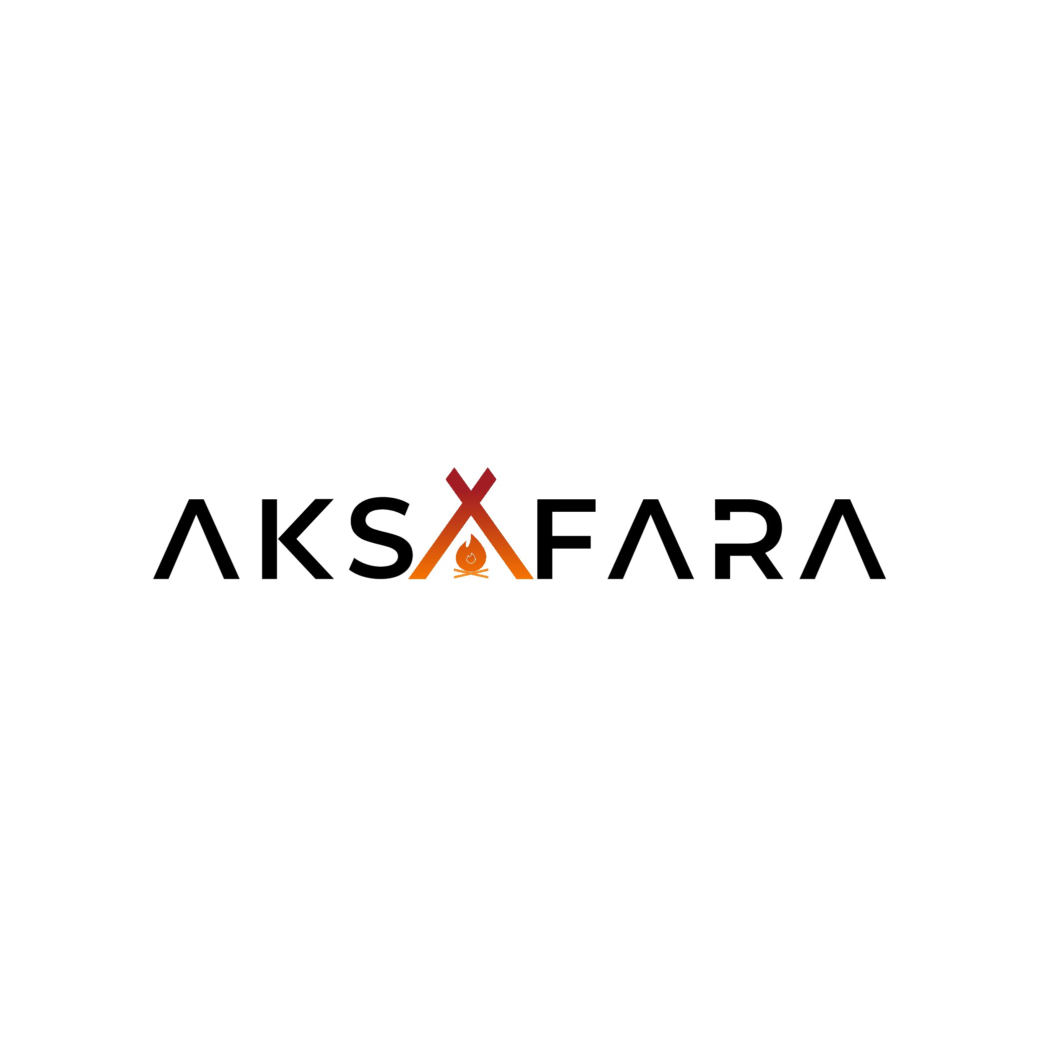 Simple and unique camping and hiking logo design