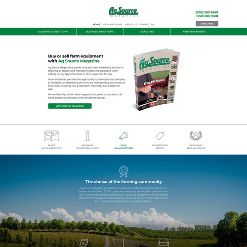 Agricultural Website Update