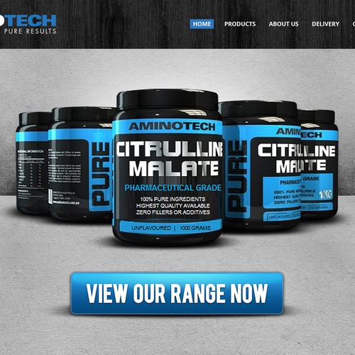 DESIGN NEW HOMEPAGE FOR AMINOTECH SPORTS SUPPLEMENTS!