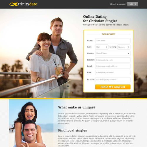 landing page