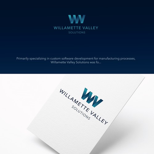  logo for our budding high tech business, Willamette Valley Solutions