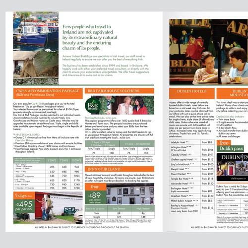 print or packaging design for Access Ireland Holidays
