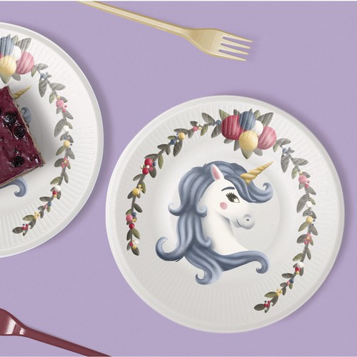 Unicorn paper plates 