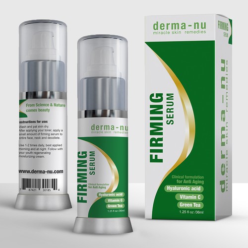 firming serum, cosmetic packaging 