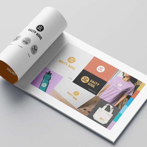 Brand Guidelines for Salty Soul, a yoga and fitness studio