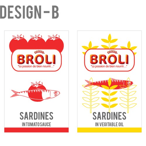 Wanted: New label for our BROLI sardines tins