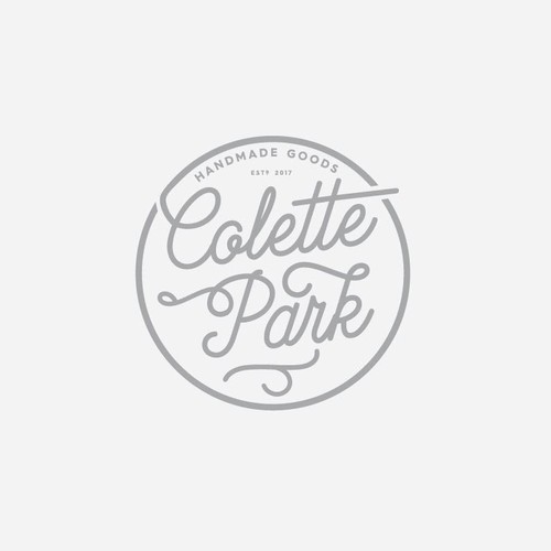 modern letter form logo for colette park