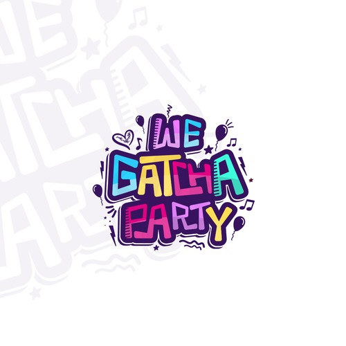 Loud, Fun Logo for an inflatable hire Company.