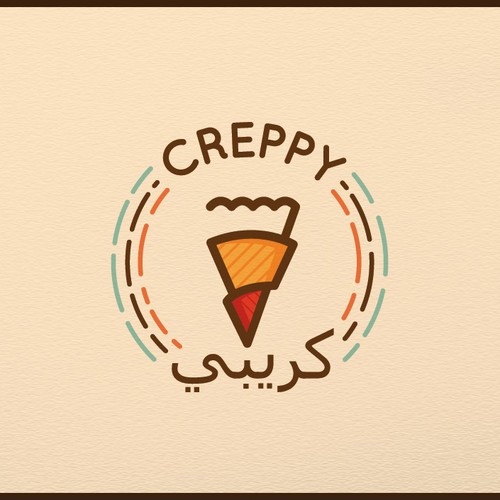 Logo design concept for Crepe company.