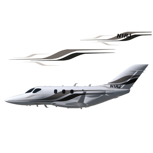 Design a stylish and classy paint scheme for a private jet.